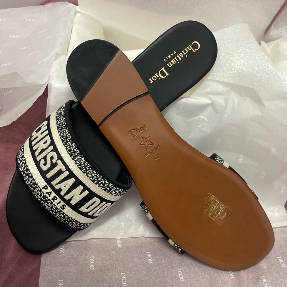 Dior Black and White Sandals with Stylish Strap Design | BRAND NEW - Picture 2 of 2